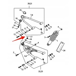 Swingarm pin cotter, lucky star protection 250 300 400