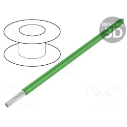 1 rol x ALPHA WIRE - 5855/7 GR001 - Wire, HookUp Wire, stranded, Cu, 22AWG, PTFE, green, 600V, 305m