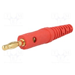 1 pcs x SCHu00dcTZINGER - FK 8 L AU / RT - Plug, 4mm banana, 32A, 33VAC, 70VDC, red, Max.wire diam: 4mm, 2.5mm2