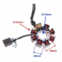 Stator magneto coils 8 coils atv bashan 200 250ccm 5 cables