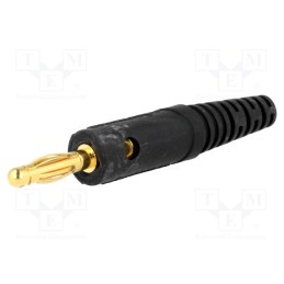 1 pcs x SCHu00dcTZINGER - FK 82 L AU / SW - Plug, 4mm banana, 10A, 33VAC, 70VDC, black, Max.wire diam: 2mm