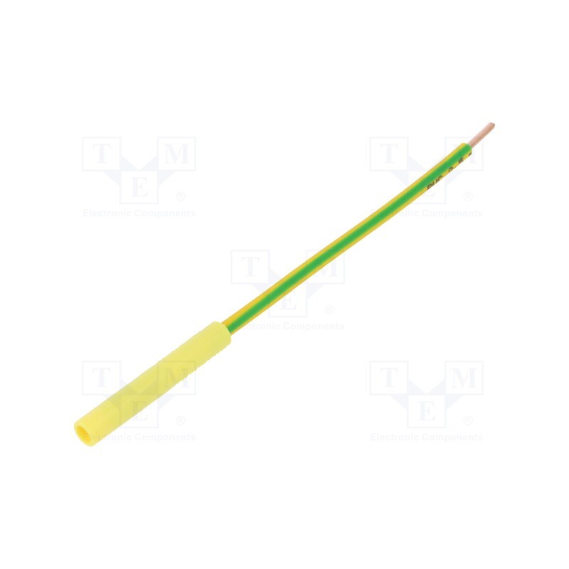 1 pcs x SCHu00dcTZINGER - LB 6600 NI / 2.5 / 13 / GNGE - Socket, 4mm banana, 32A, 1kVDC, yellow-green, nickel plated, 130mm