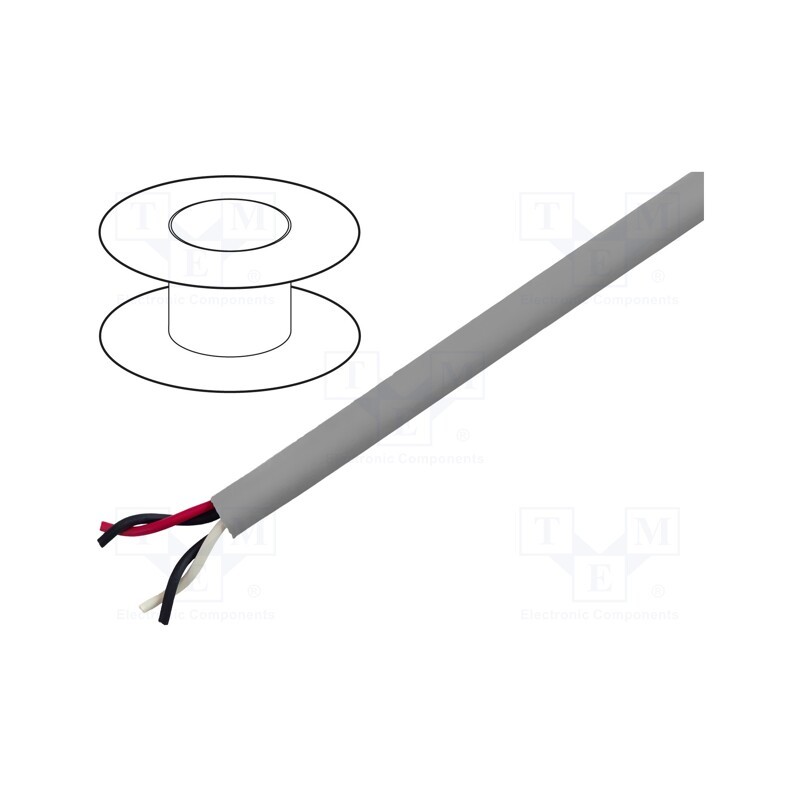 1 rol x ALPHA WIRE - 78082 SL005 - Wire, EcoCable Mini, 2x2x22AWG, unshielded, 300V, 30.5m, Cu, 100ft