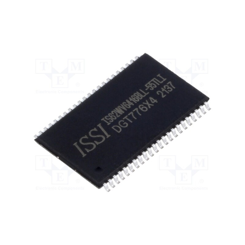 1 pcs x ISSI - IS62WV6416BLL-55TLI - IC: SRAM memory, 1MbSRAM, 64kx16bit, 2.5÷3.6V, 55ns, TSOP44 II