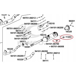 Tujka muffler Kymco MXU 500 550 700