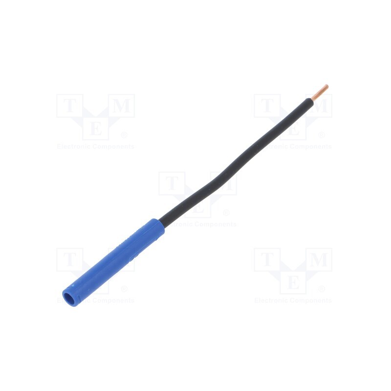 1 pcs x SCHu00dcTZINGER - LB 6600 NI / 2.5 / 13 / BL - Socket, 4mm banana, 32A, 1kVDC, blue, nickel plated, 130mm, 18mΩ