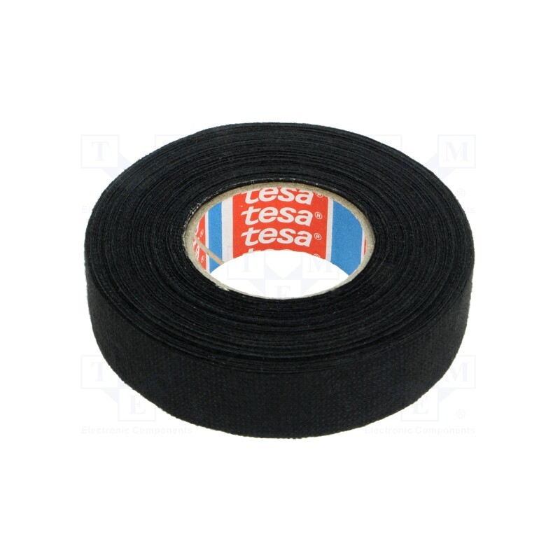 1 pcs x TESA - 51608-00003-00 - Tape: textile, W: 19mm, L: 15m, Thk: 300um, Automotive, black, 105°C