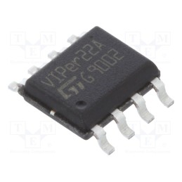 1 pcs x STMicroelectronics - VIPER22AS-E - IC: driver, flyback, PWM controller, SO8, 0.7A, 730V, Ch: 1, 54÷66kHz