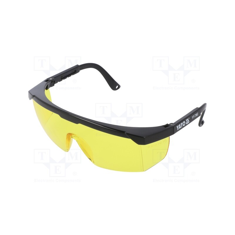 1 pcs x YATO - YT-7362 - Safety spectacles, Lens: yellow, Classes: 1, Protection class: II