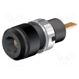 1 pcs x STu00c4UBLI - 65.9098-21 - Socket, 2mm banana, 10A, 28mm, black, soldered,on panel, insulated