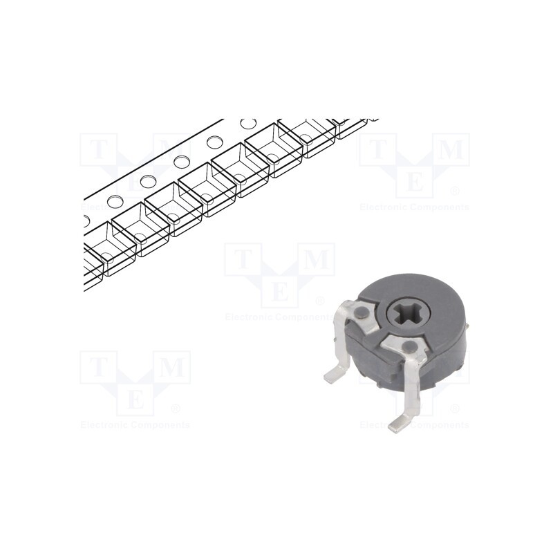 2 pcs x PIHER - PS6KV50-103A3030-I-PM - Potentiometer: mounting, single turn,horizontal, 10kΩ, 100mW, SMD