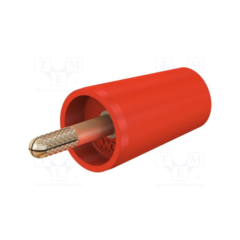 1 pcs x STu00c4UBLI - 24.0160-22 - Adapter, 4mm banana, banana 4mm socket,banana 4mm plug, 32A, red