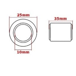Swingarm bushing, ATV, scooter, moped, 10x25x35