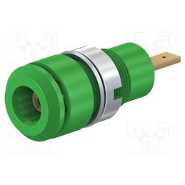 1 pcs x STu00c4UBLI - 65.9098-25 - Socket, 2mm banana, 10A, 28mm, green, soldered,on panel, insulated