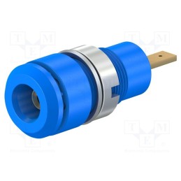 1 pcs x STu00c4UBLI - 65.9098-23 - Socket, 2mm banana, 10A, 28mm, blue, soldered,on panel, insulated