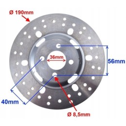 Rear brake disc atv quad 200cc 190mm