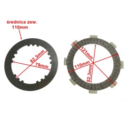 Clutch spacer discs, set, atv quad 200 250