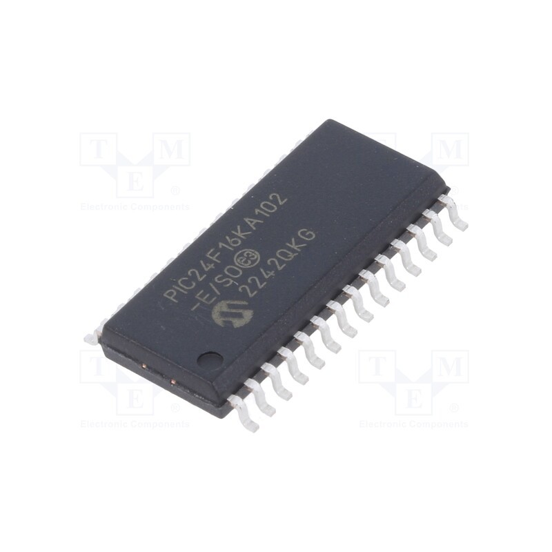 1 pcs x MICROCHIP TECHNOLOGY - PIC24F16KA102-E/SO - IC: PIC microcontroller, 16kB, 32MHz, I2C,IrDA,PWM,SPI,UART, SMD