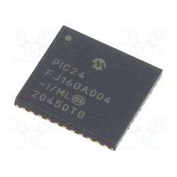 1 pcs x MICROCHIP TECHNOLOGY - PIC24FJ16GA004-I/ML - IC: PIC microcontroller, 16kB, 32MHz, 2÷3.6VDC, SMD, QFN44, PIC24