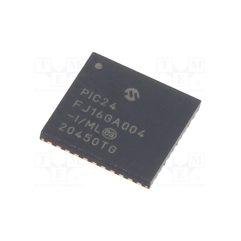 1 pcs x MICROCHIP TECHNOLOGY - PIC24FJ16GA004-I/ML - IC: PIC microcontroller, 16kB, 32MHz, 2÷3.6VDC, SMD, QFN44, PIC24