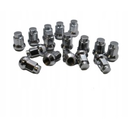 Chrome-plated conical nut for wheels thread 3 8 24 14mm wrench Polaris 13272