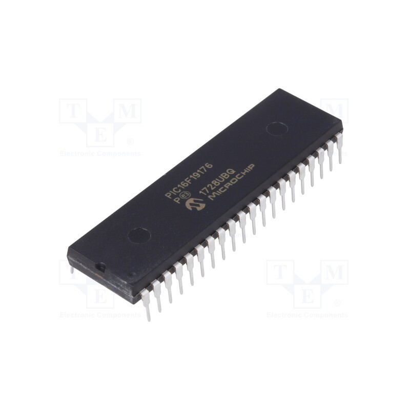 1 pcs x MICROCHIP TECHNOLOGY - PIC16F19176-I/P - IC: PIC microcontroller, 28kB, 32MHz, I2C,SPI,UART x2, 2.3÷5.5VDC