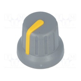 2 pcs x SR PASSIVES - GMN-4SYL - Knob, miniature,with pointer, ABS, Øshaft: 6mm, Ø16x14mm, grey