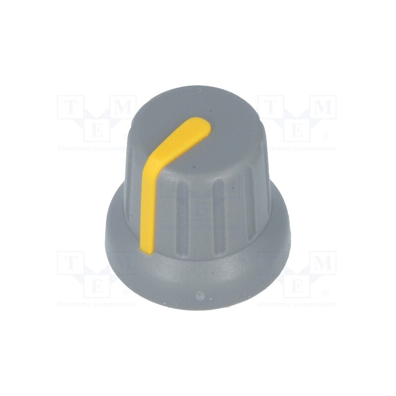 2 pcs x SR PASSIVES - GMN-4SYL - Knob, miniature,with pointer, ABS, Øshaft: 6mm, Ø16x14mm, grey
