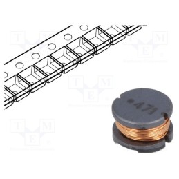 2 pcs x BOURNS - SDR0805-471KL - Inductor: wire, SMD, 470uH, 340mA, ±10%, Q: 12, Ø: 8mm, H: 5mm, 1.96Ω