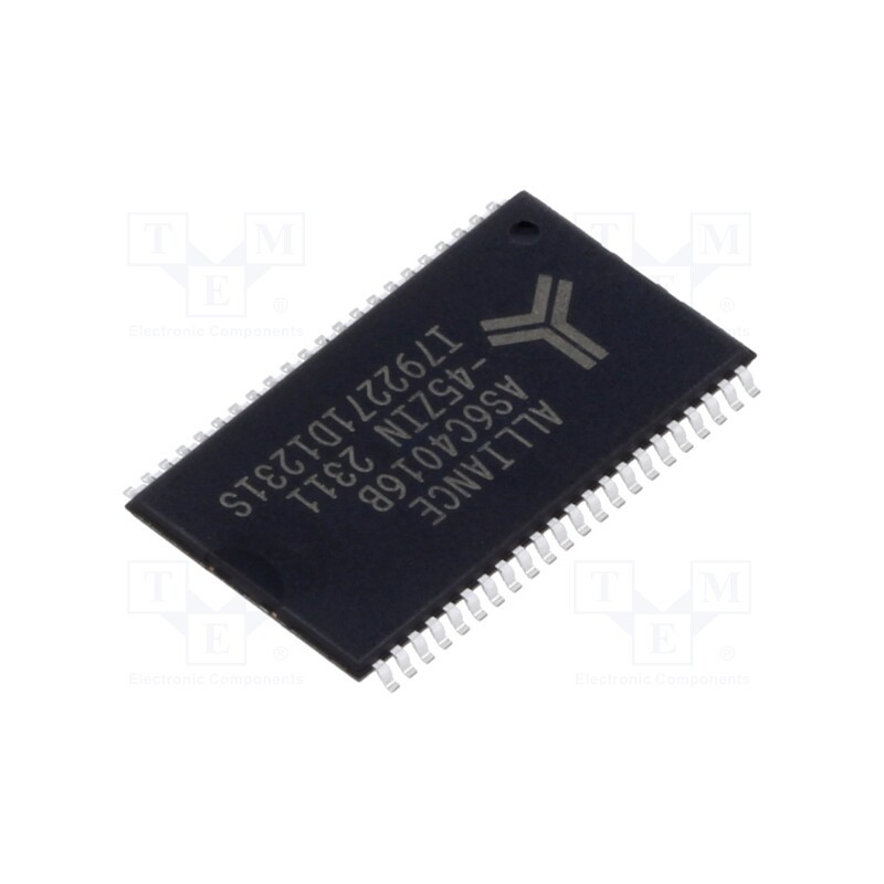 1 pcs x ALLIANCE MEMORY - AS6C4016B-45ZIN - IC: SRAM memory, 4MbSRAM, 256kx16bit, 2.7÷3.6V, 45ns, TSOP44 II