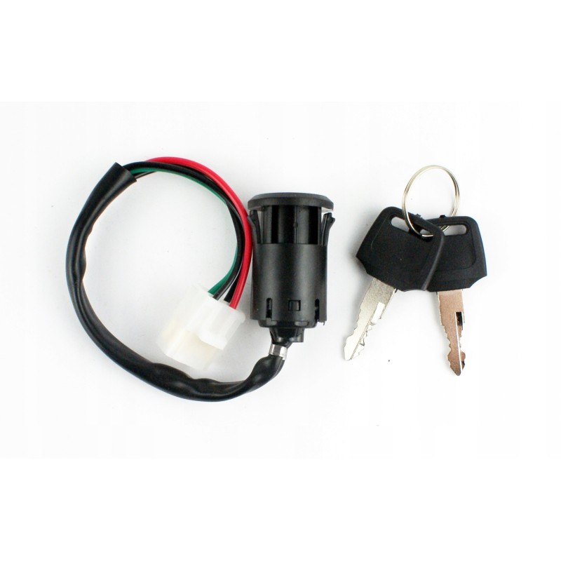 Ignition switch set, ATV 200, 4 pins, female, with key