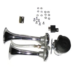 Signal horn trumpet with a metal tube compressor