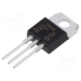 1 pcs x STMicroelectronics - TYN408GRG - Thyristor, 400V, Ifmax: 8A, 5A, Igt: 25mA, TO220AB, THT,