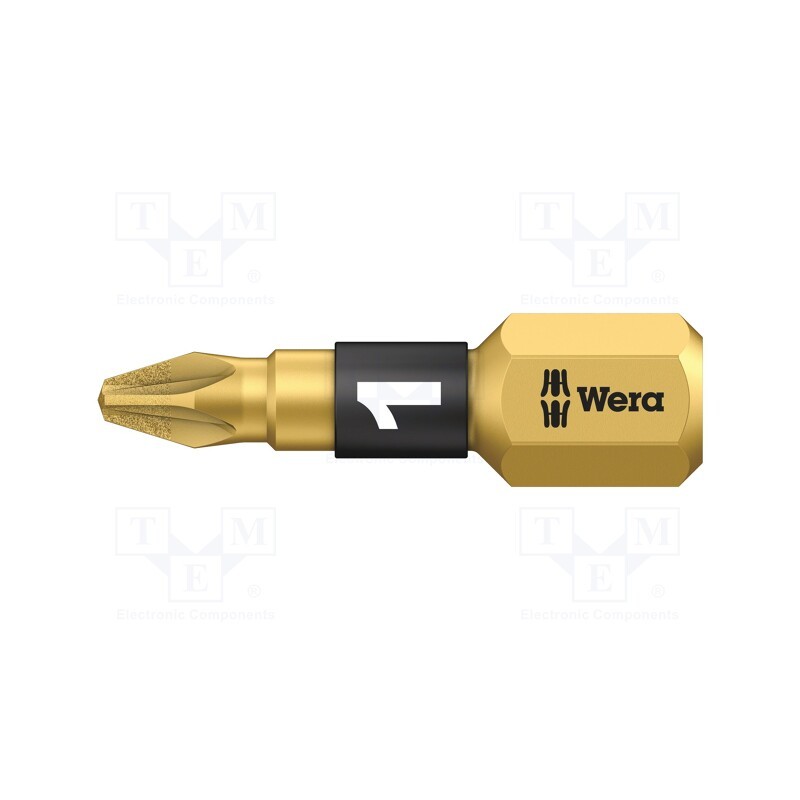 1 pcs x WERA - 5056700001 - Screwdriver bit, Pozidriv®, PZ1, Overall len: 25mm, BiTorsion
