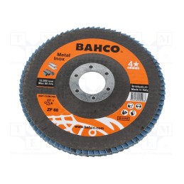 1 pcs x BAHCO - 3927-125IM-P60 - Flap grinding wheels, Ø: 125mm, Øhole: 22.23mm, Granularity: 60