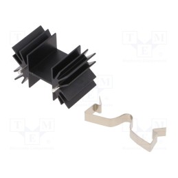 1 pcs x ALUTRONIC - PR33/25,4/MC - Heatsink: extruded, H, TO218,TO220,TOP3, black, L: 25.4mm, W: 42mm