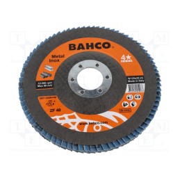 1 pcs x BAHCO - 3927-125IM-P40 - Flap grinding wheels, Ø: 125mm, Øhole: 22.23mm, Granularity: 40