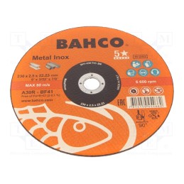 1 pcs x BAHCO - 3911-230-T41-IM - Cutting wheel, Ø: 230mm, Øhole: 22.23mm, Disc thick: 2.5mm