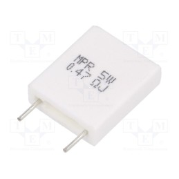 2 pcs x SR PASSIVES - MPR5W-0R47 - Resistor: wire-wound, THT, 470mΩ, 5W, ±5%, 14x18x5.5mm, 350ppm/°C