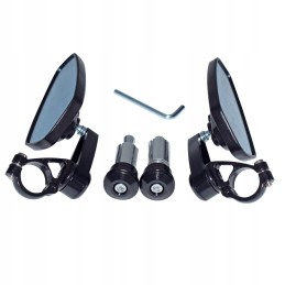 Set of black mirrors with handles LU1796