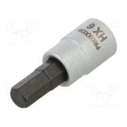 1 pcs x PROXXON - 23749 - Socket, hex key,socket spanner, HEX 6mm, 1/4', 33mm