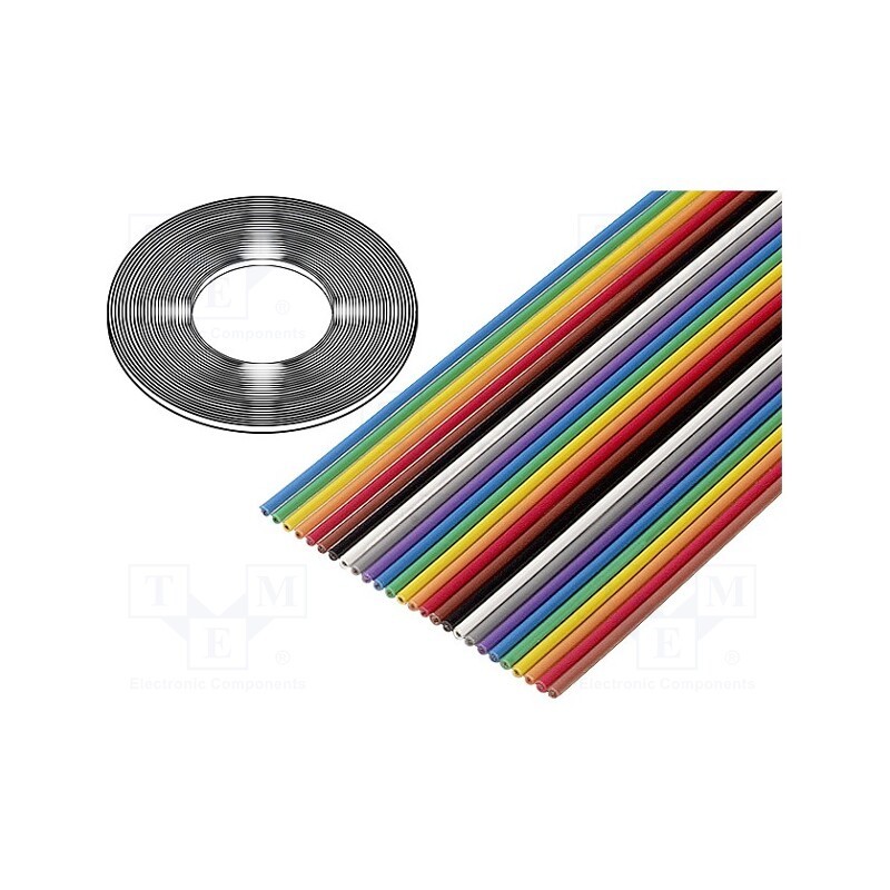 1 rol x 3M - 3811/50 (100FT) - Wire: ribbon, 50x26AWG, 1.27mm, stranded, Cu, unshielded, PVC, 50V