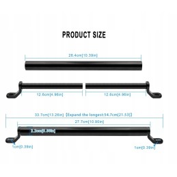 Adjustable black handlebar crossbar