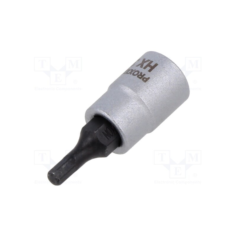 1 pcs x PROXXON - 23743 - Socket, hex key,socket spanner, HEX 3mm, 1/4', 33mm