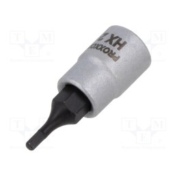 1 pcs x PROXXON - 23744 - Socket, hex key,socket spanner, HEX 2mm, 1/4', 33mm