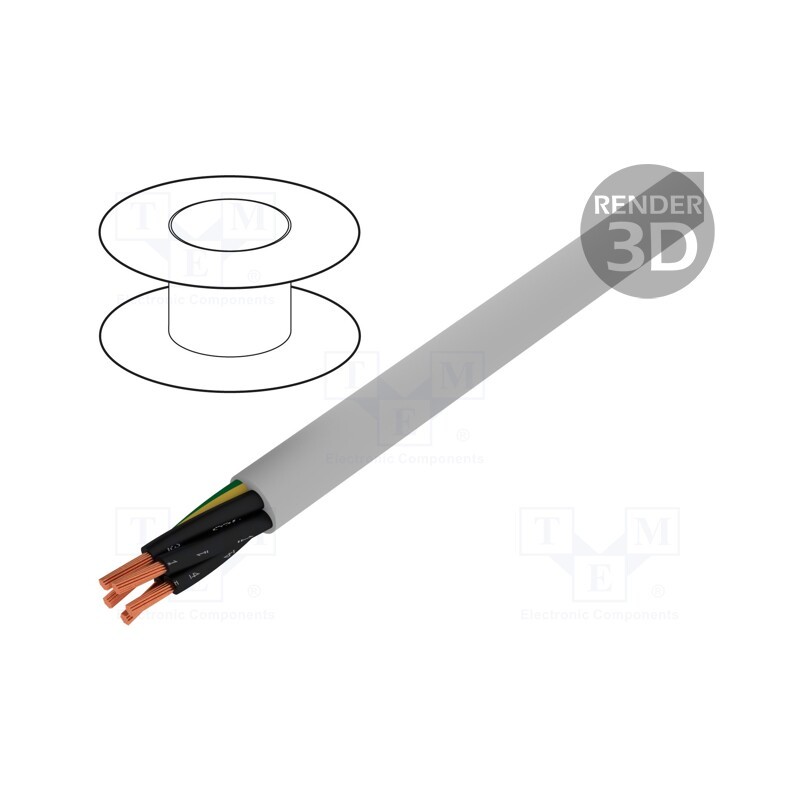 1 rol x ALPHA WIRE - 470515YY GE033 - Wire, Pro-Met, 5G1.5mm2, unshielded, 300V,500V, 100m, Cu, stranded