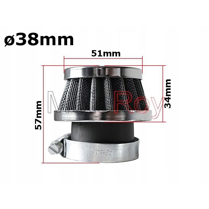 Air filter atv 110 125 35 38mm short