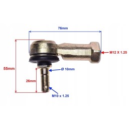 Steering rod end ATV Quad L Bashan