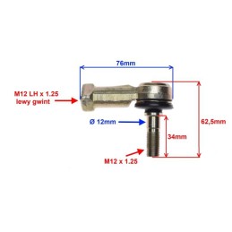 Tie rod end ATV Quad L Shinray