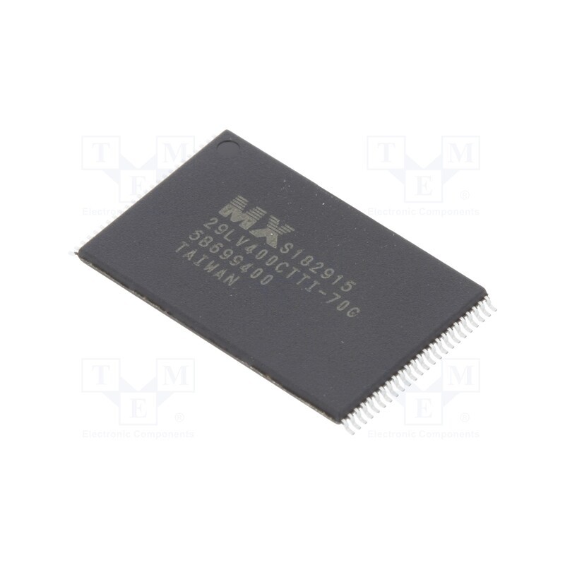 1 pcs x MACRONIX INTERNATIONAL - MX29LV400CTTI-70G/TRAY - IC: FLASH memory, 4MbFLASH, 70ns, TSOP48, parallel